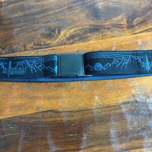 Arcade Belts Men's Stretch Webbing Belt One Size Blue/Black Mountain Print